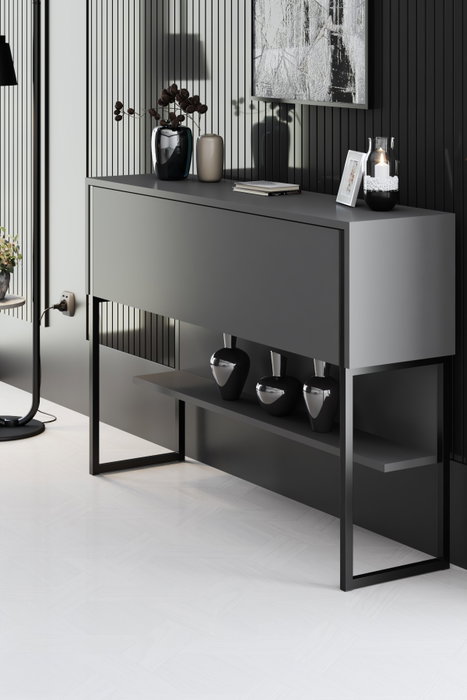 Hanah Home Luxe Cómoda Negro y Antracita